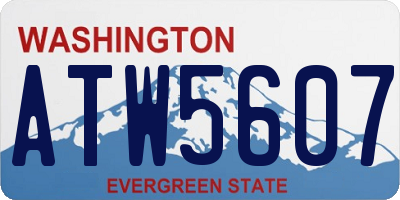 WA license plate ATW5607