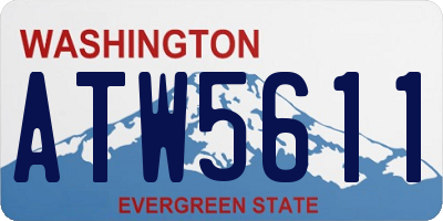 WA license plate ATW5611