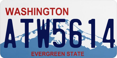 WA license plate ATW5614