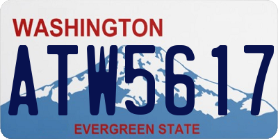 WA license plate ATW5617