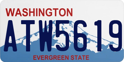 WA license plate ATW5619