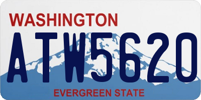 WA license plate ATW5620
