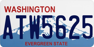 WA license plate ATW5625
