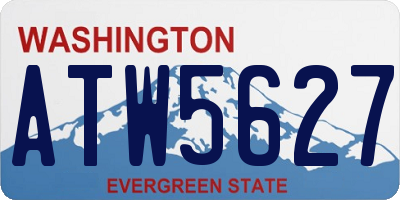 WA license plate ATW5627