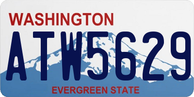 WA license plate ATW5629