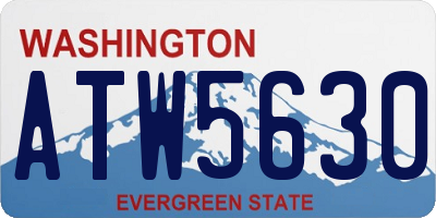 WA license plate ATW5630