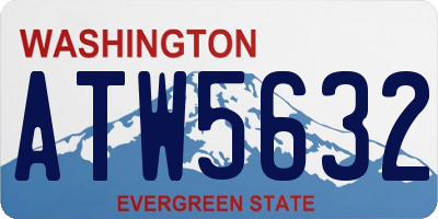 WA license plate ATW5632