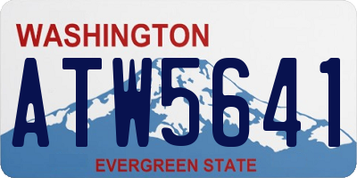WA license plate ATW5641