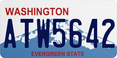 WA license plate ATW5642