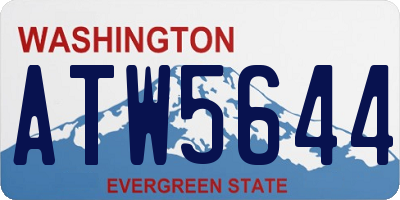 WA license plate ATW5644