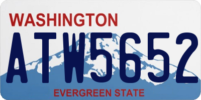 WA license plate ATW5652