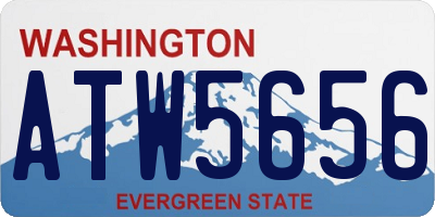 WA license plate ATW5656