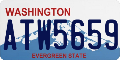 WA license plate ATW5659
