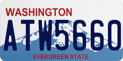 WA license plate ATW5660
