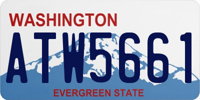 WA license plate ATW5661