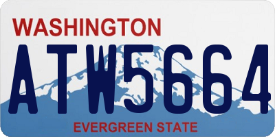 WA license plate ATW5664