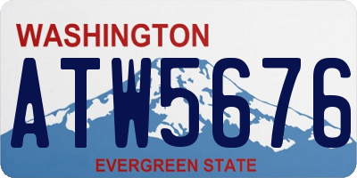 WA license plate ATW5676