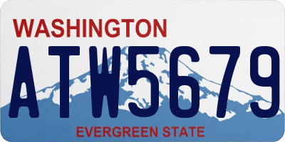 WA license plate ATW5679