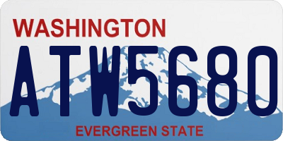 WA license plate ATW5680