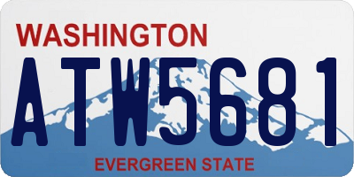 WA license plate ATW5681