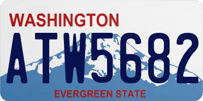 WA license plate ATW5682