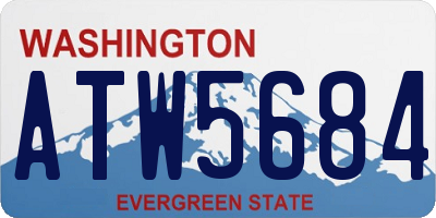 WA license plate ATW5684