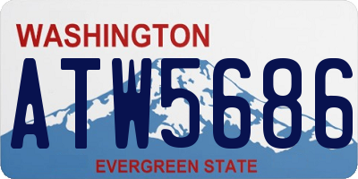 WA license plate ATW5686