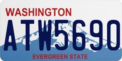 WA license plate ATW5690