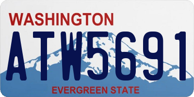 WA license plate ATW5691
