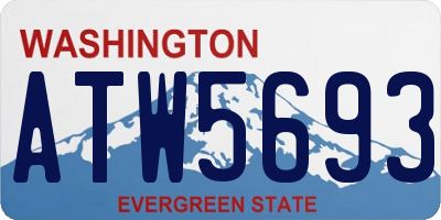 WA license plate ATW5693