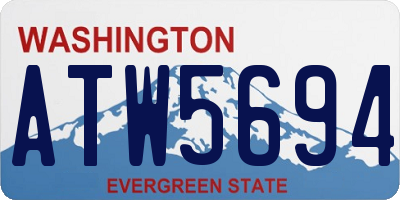 WA license plate ATW5694