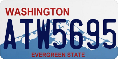 WA license plate ATW5695