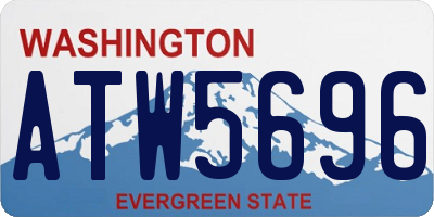 WA license plate ATW5696