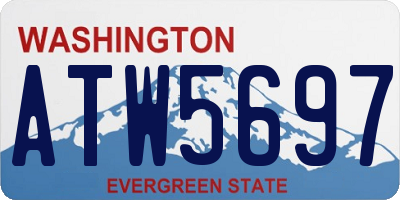WA license plate ATW5697