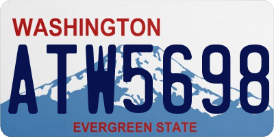 WA license plate ATW5698