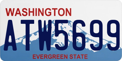 WA license plate ATW5699