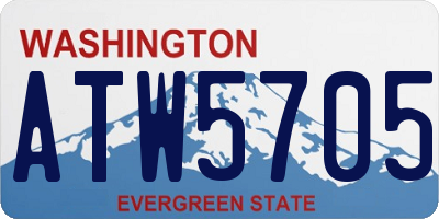 WA license plate ATW5705