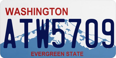 WA license plate ATW5709