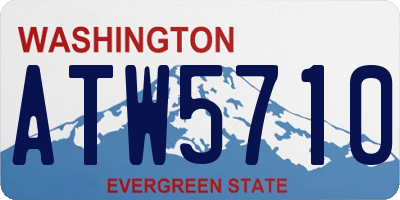 WA license plate ATW5710
