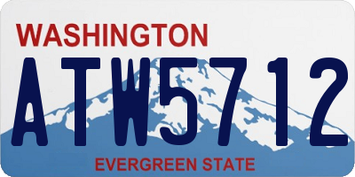 WA license plate ATW5712