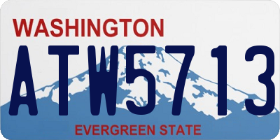 WA license plate ATW5713