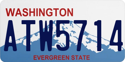 WA license plate ATW5714
