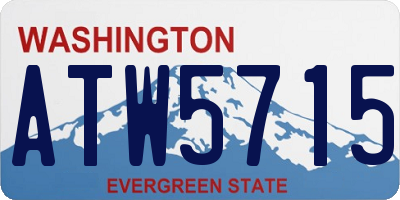 WA license plate ATW5715
