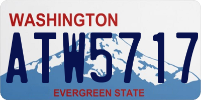 WA license plate ATW5717
