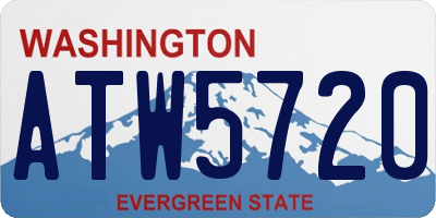 WA license plate ATW5720