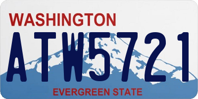 WA license plate ATW5721