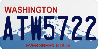 WA license plate ATW5722