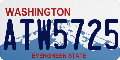 WA license plate ATW5725