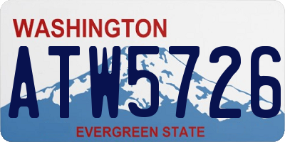 WA license plate ATW5726