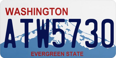 WA license plate ATW5730